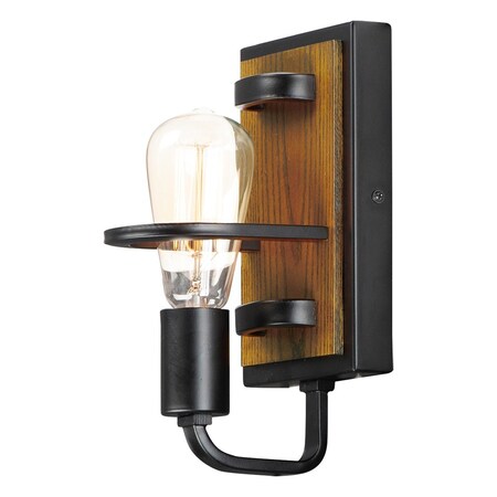 Maxim Black Forest 1-Light Wall Sconce 10301BKASB